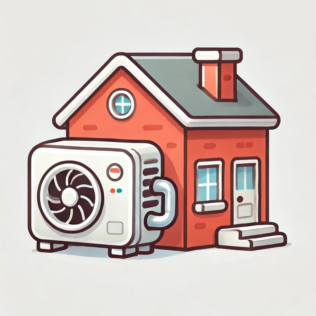 A modern air source heat pump installed outside a UK home